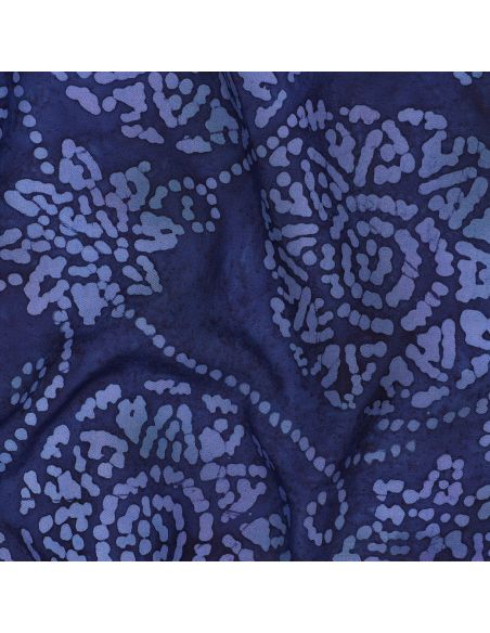 Tejido de viscosa batik Eliora - Azul marino
