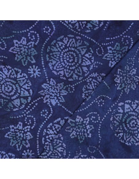 Tejido de viscosa batik Eliora - Azul marino