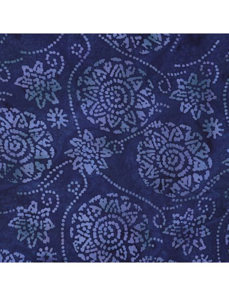 Tejido de viscosa batik Eliora - Azul marino