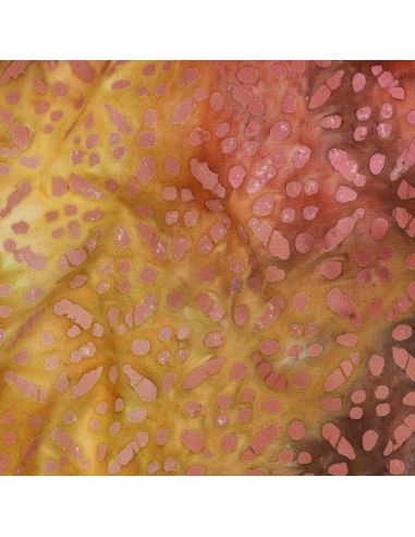 Tejido de viscosa batik Soléane - Amarillo