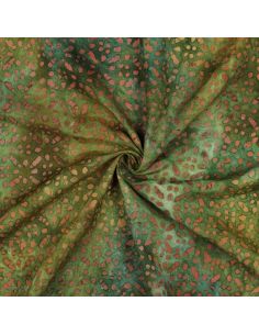 Tejido de viscosa batik Soléane - Verde