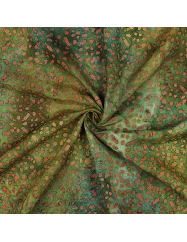 Tejido de viscosa batik Soléane - Verde