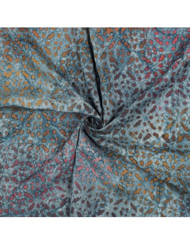 Tejido de viscosa batik Soléane - Azul