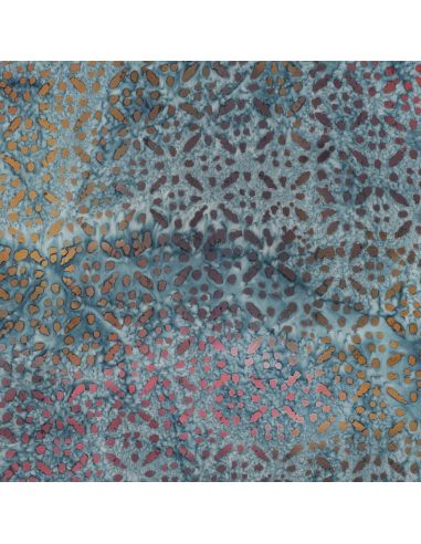 Tejido de viscosa batik Soléane - Azul