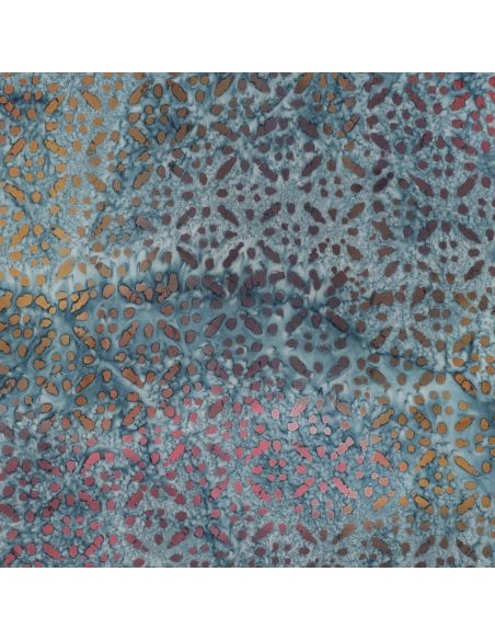 Tejido de viscosa batik Soléane - Azul