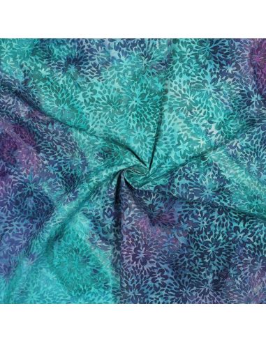 Tejido de viscosa batik Vaiana - Turquesa