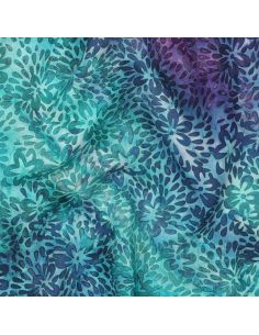 Tejido de viscosa batik Vaiana - Turquesa 2