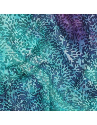 Tejido de viscosa batik Vaiana - Turquesa