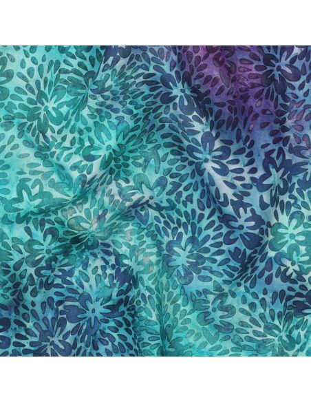 Tejido de viscosa batik Vaiana - Turquesa