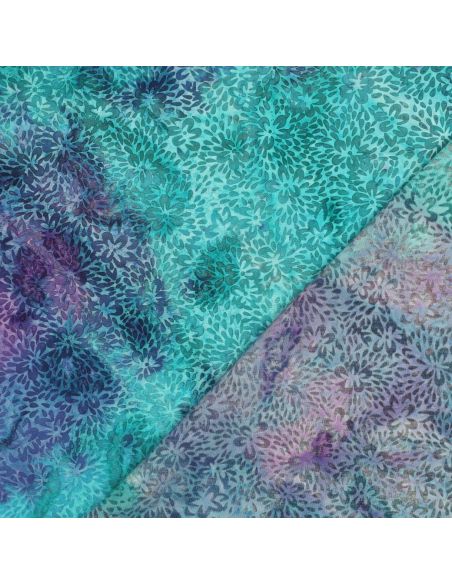 Tejido de viscosa batik Vaiana - Turquesa