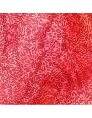 Tejido de viscosa batik Vaiana - Rojo