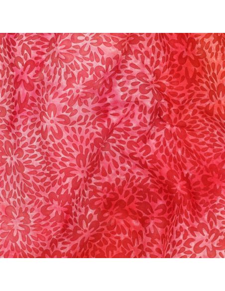 Tejido de viscosa batik Vaiana - Rojo