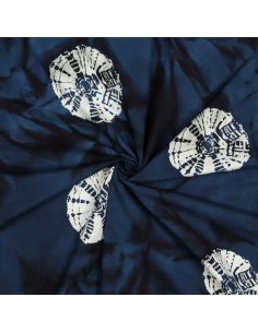 Tejido de algodón batik Solyne - Azul marino