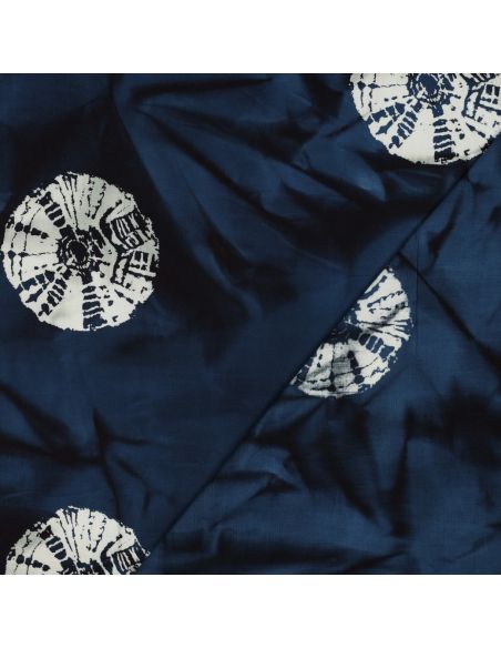 Tejido de algodón batik Solyne - Azul marino