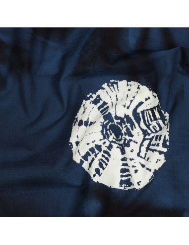 Tejido de algodón batik Solyne - Azul marino