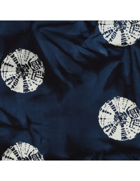 Tejido de algodón batik Solyne - Azul marino