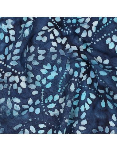 Tejido de algodón batik Isabelle - Azul marino