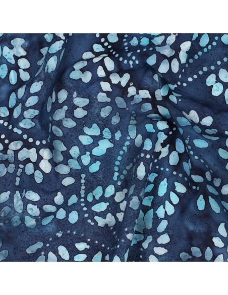 Tejido de algodón batik Isabelle - Azul marino