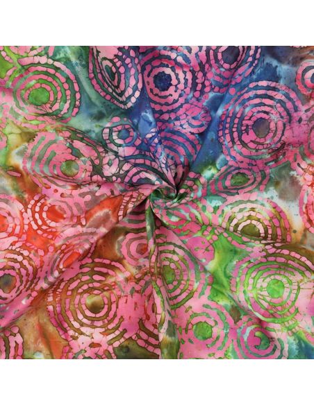 Tejido de algodón batik Fiyi - Rosa
