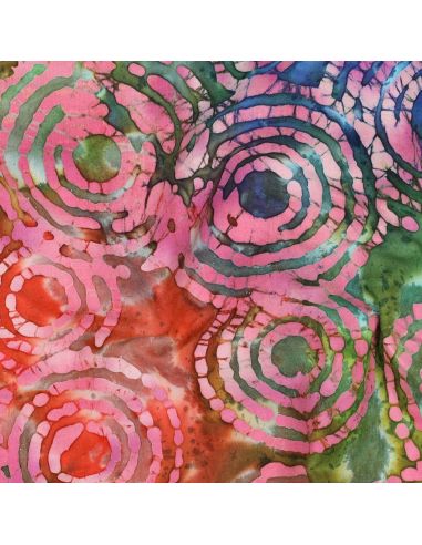Tejido de algodón batik Fiyi - Rosa
