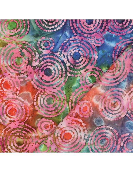 Tejido de algodón batik Fiyi - Rosa