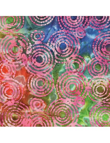 Tejido de algodón batik Fiyi - Rosa