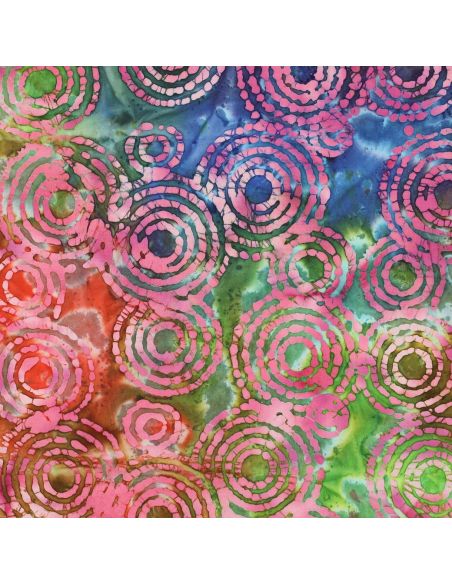 Tejido de algodón batik Fiyi - Rosa