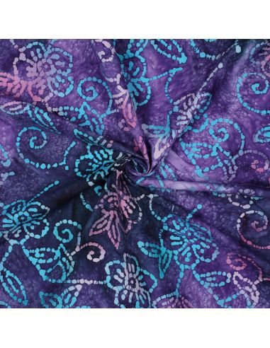 Tela de algodón batik Comino - Violeta