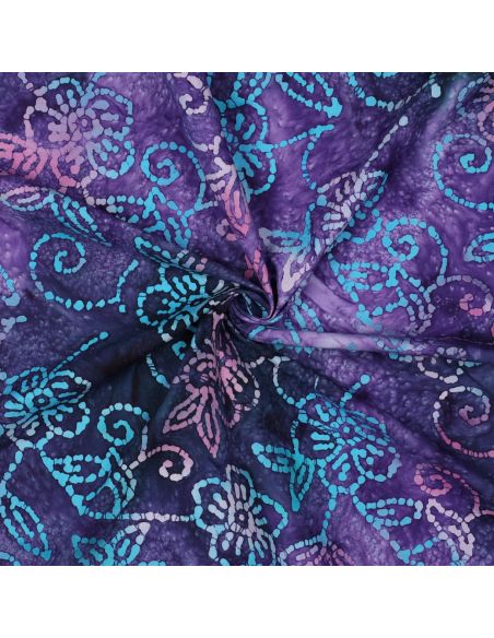 Tela de algodón batik Comino - Violeta