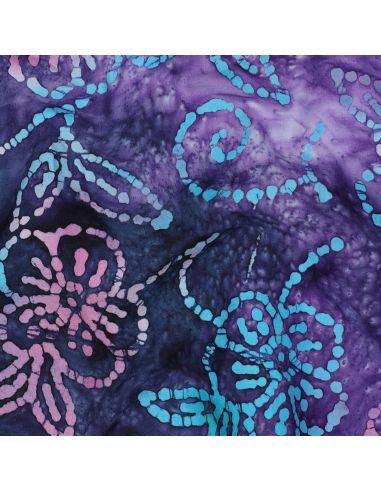 Tela de algodón batik Comino - Violeta