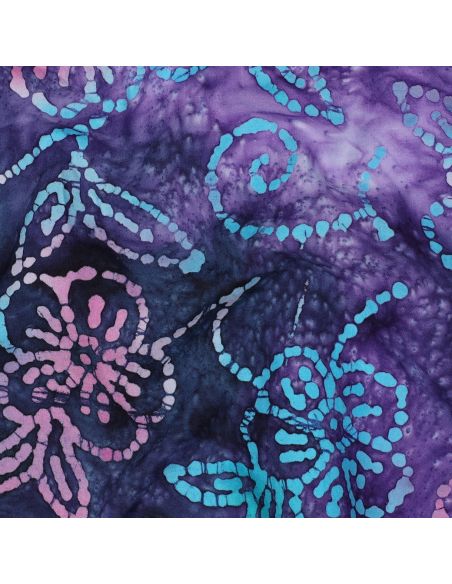 Tela de algodón batik Comino - Violeta