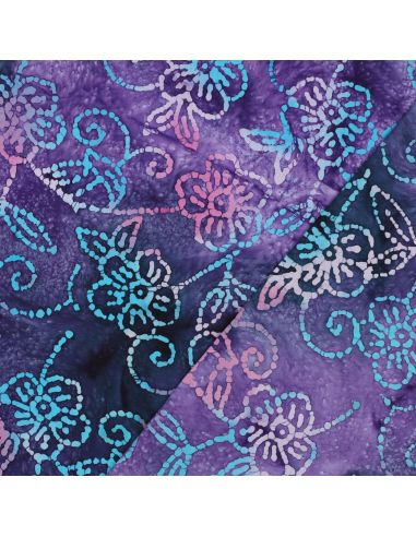 Tela de algodón batik Comino - Violeta