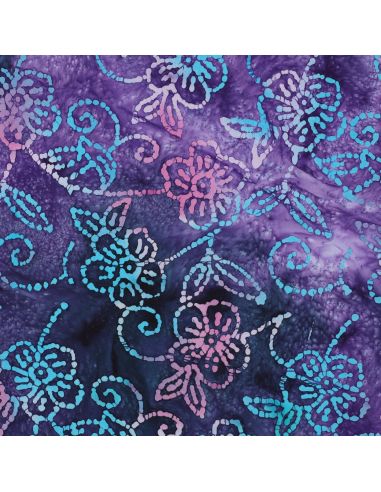 Tela de algodón batik Comino - Violeta