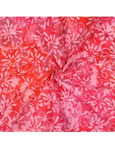 Tejido de algodón batik Orélia - Coral