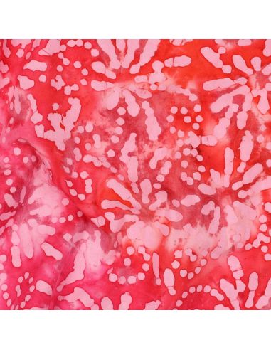 Tejido de algodón batik Orélia - Coral