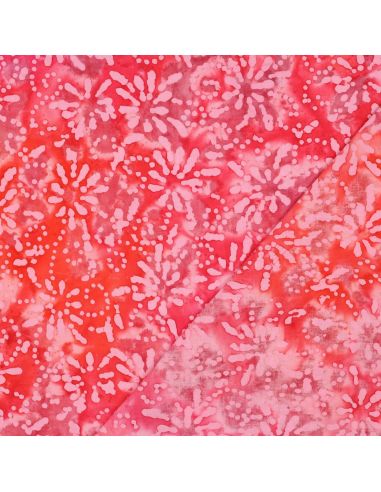 Tejido de algodón batik Orélia - Coral