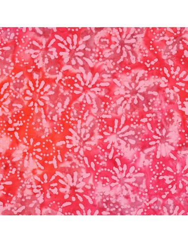 Tejido de algodón batik Orélia - Coral