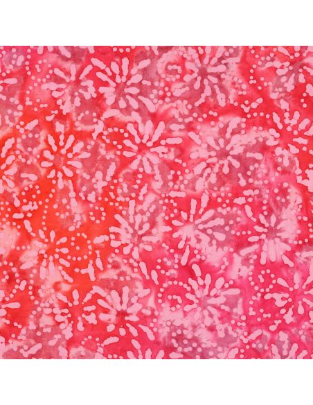 Tejido de algodón batik Orélia - Coral