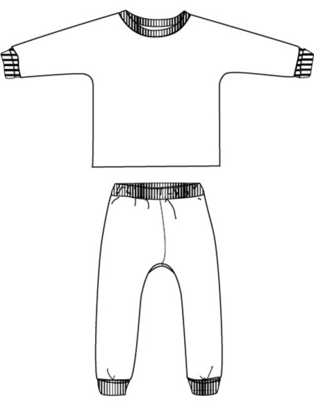 Patrón de pijama unisex Sacha - Ikatee