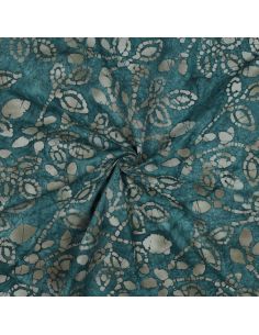Tejido de algodón batik Méline - Azul petróleo