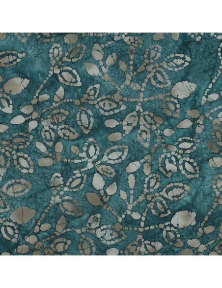 Tejido de algodón batik Méline - Azul petróleo