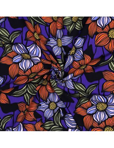 Tejido sarga viscosa Florane - Cobalto
