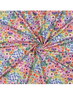 Tejido de punto estampado - Campos de flores