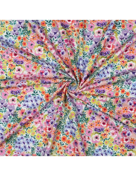 Tejido de punto estampado - Campos de flores