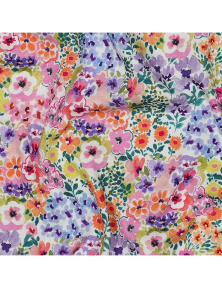 Tejido de punto estampado - Campos de flores