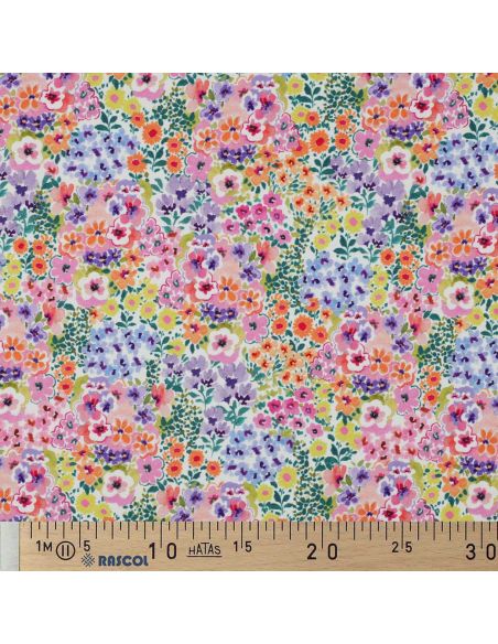 Tejido de punto estampado - Campos de flores
