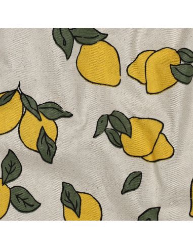 Tela de lona impermeable con aspecto de lino - Limones