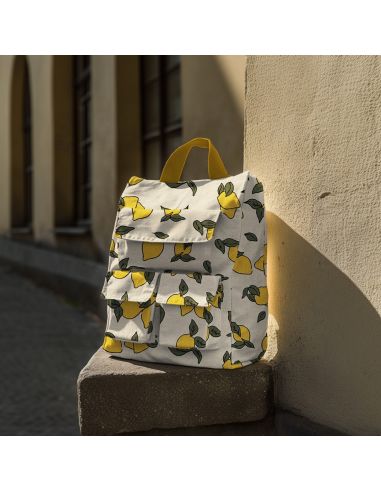 Tela de lona impermeable con aspecto de lino - Limones