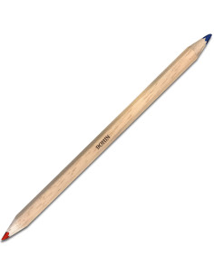 Lápiz de tiza para telas bicolor Bohin - Rojo y azul