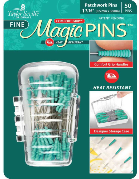 Caja de 50 alfileres mágicos especiales para patchwork